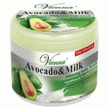 Lulur Vienna 250gr Whitening Body Scrub Varian Avocado Milk