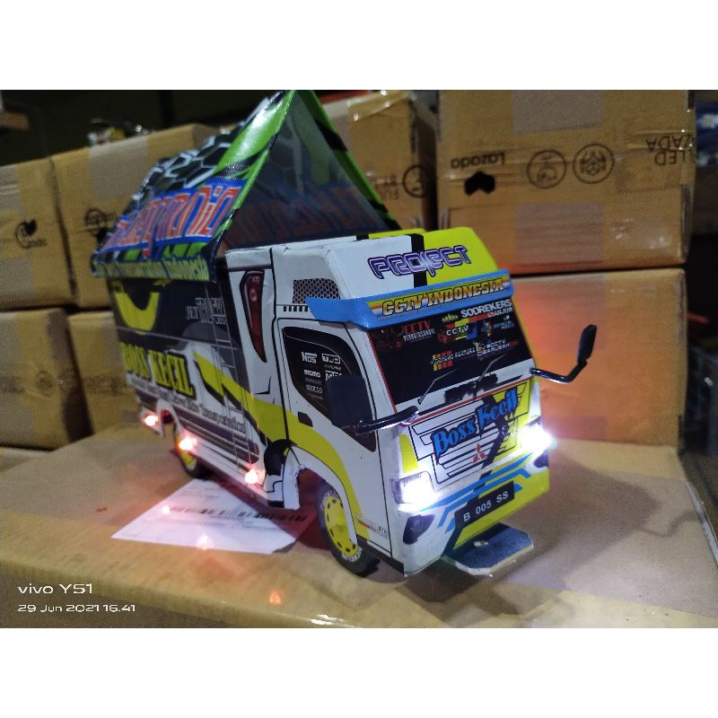 Truk oleng full lampu terpal Bos kecil Jumbo