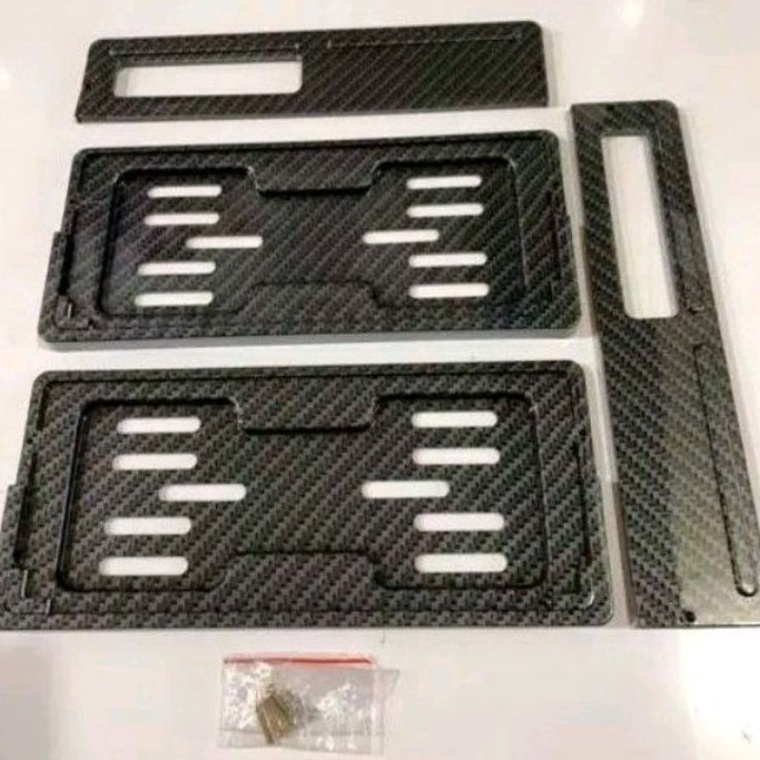 sepasang tutup plat nomor karbon rumah plat carbon cover plat nomor dudukan plat carbon universal