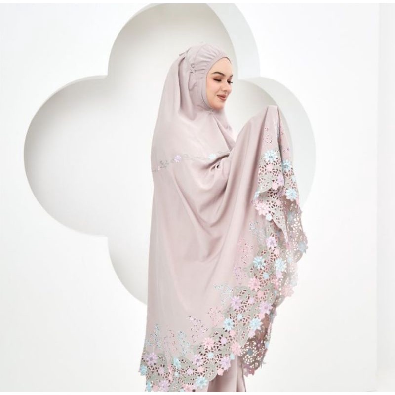 Mukena Telekung Premium Dewasa Bordir Manual Tasik KERANCANG SOLO free Tas