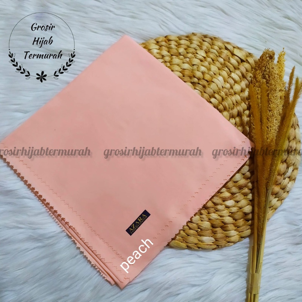 Hijab segiempat Oskara laser cut /Oscara /Japan / Jilbab voal miracle plain lasercut azara-Peach
