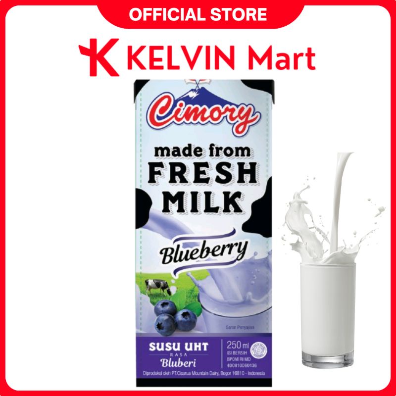 

Cimory Susu Cair UHT Milk Rasa Blueberry pck 250mL | KELVIN Mart