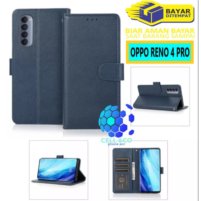 Flip cover OPPO RENO 4 PRO Flip case buka tutup kesing hp casing hp flip case leather wallet