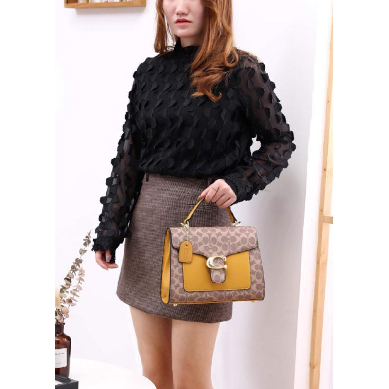 COACH TABBY TOP HANDLE BAG 268#CH FULL EMBOSSED HARDWARE