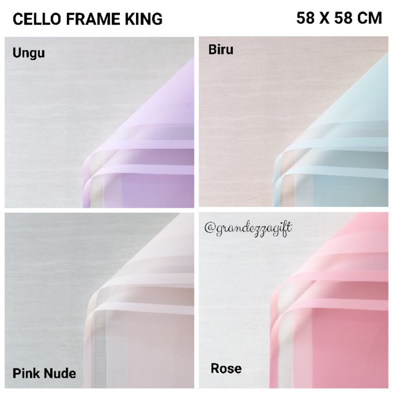 

CELLO FRAME KING / FRAME POLOS wrapping paper kertas pembungkus bunga buket