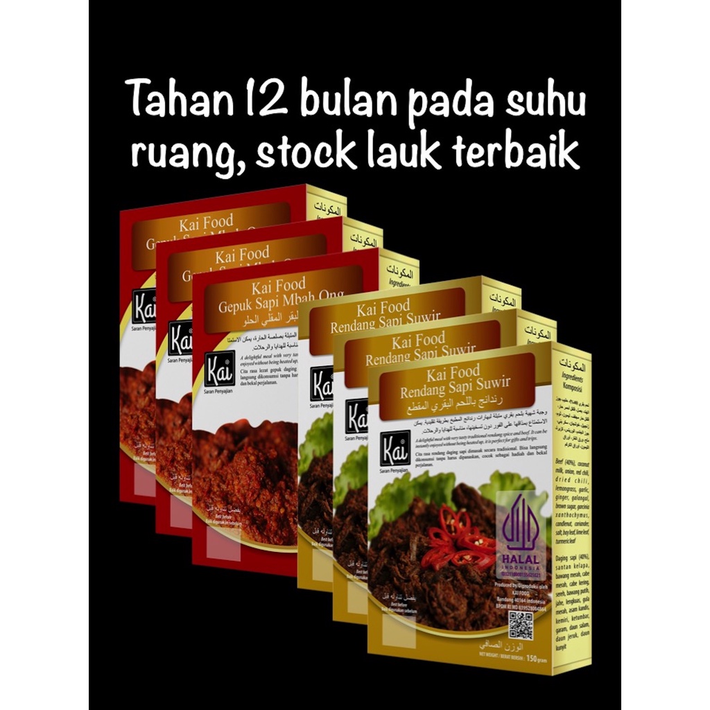 

Paket Hemat 3 RENDANG SAPI SUWIR 3 GEPUK SAPI MBAH ONG Kai Food 900g