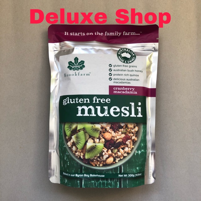 

Brookfarm Cranberry Macadamia Gluten free muesli 350g