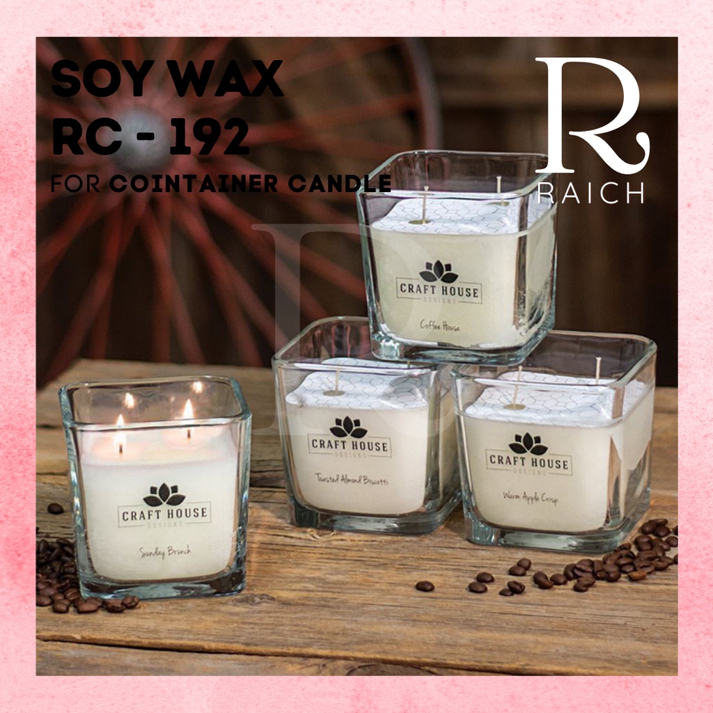 100gr SOY WAX - CONTAINER RC-192 Soy Wax 100% Pure / Natural Scented Candle Bahan Baku Lilin Kedelai Aromaterapi Import Eco Friendly