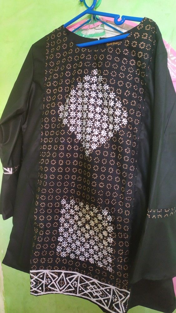 Damayanti Atasan Batik Wanita Lengan Panjang Baju Blouse Kerja Kantoran Premium Jumbo Modern Trendy