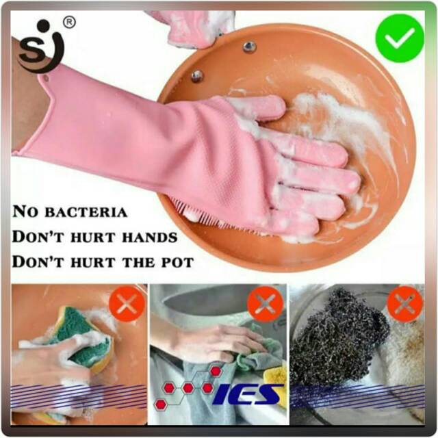 MAGIC SILICONE GLOVE SARUNG TANGAN SIKAT CUCI PIRING PRAKTIS MULTIFUNGSI