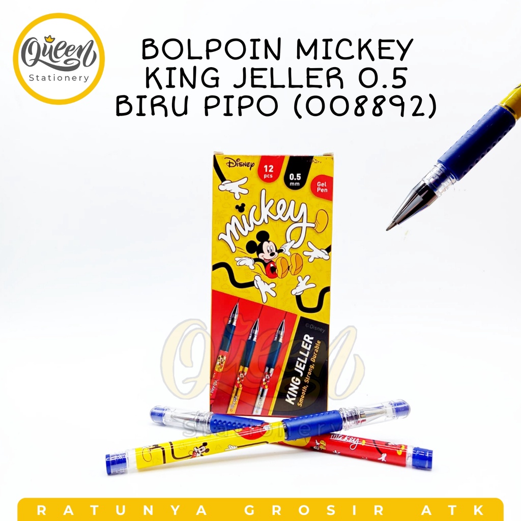 

1 PCS BOLPEN MICKEY KING JELLER 0.5 BIRU PIPO (008892)