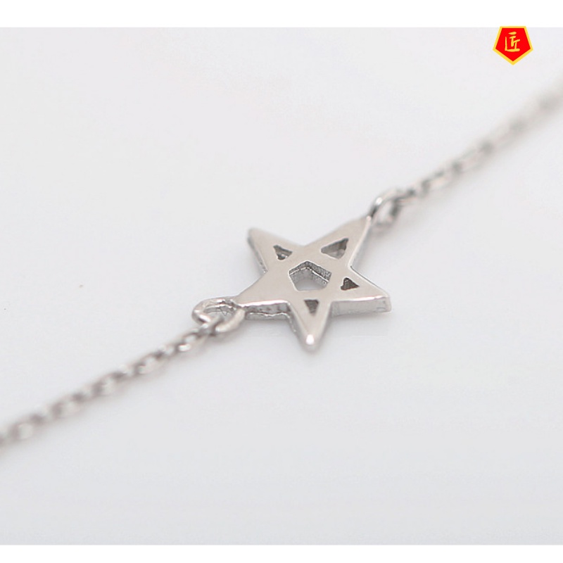 [Ready Stock]Diamond-Studded Stars Necklace Korean Simple Sweet