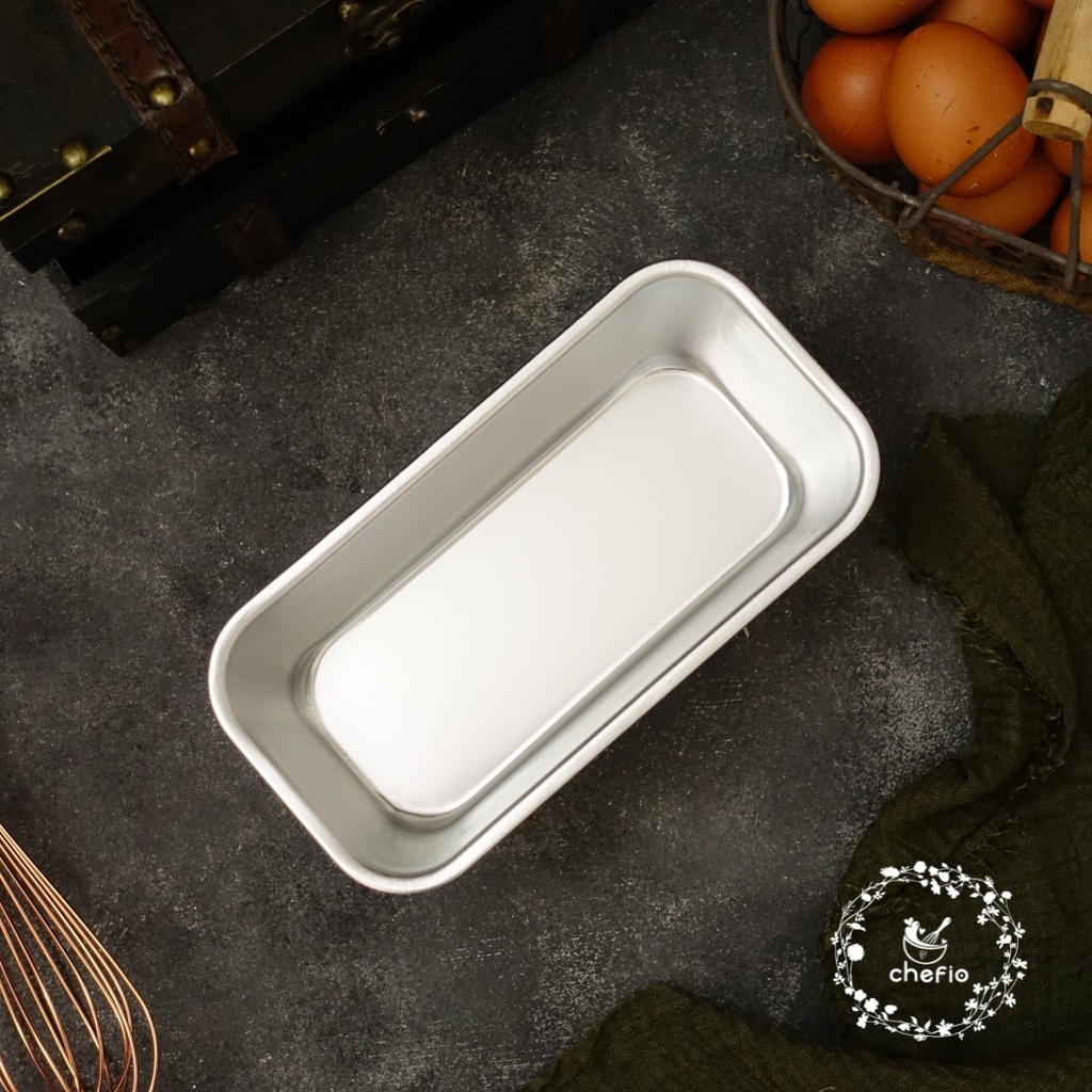 Chefio Loyang Oval Kotak Aluminium / Loaf Pan Persegi Tanpa Sambungan