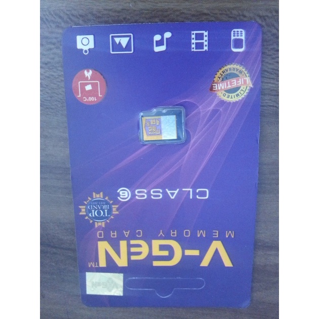 MICROSD MEMORY Card HP V-Gen / VGEN 8G 8GB Class6 High Grade