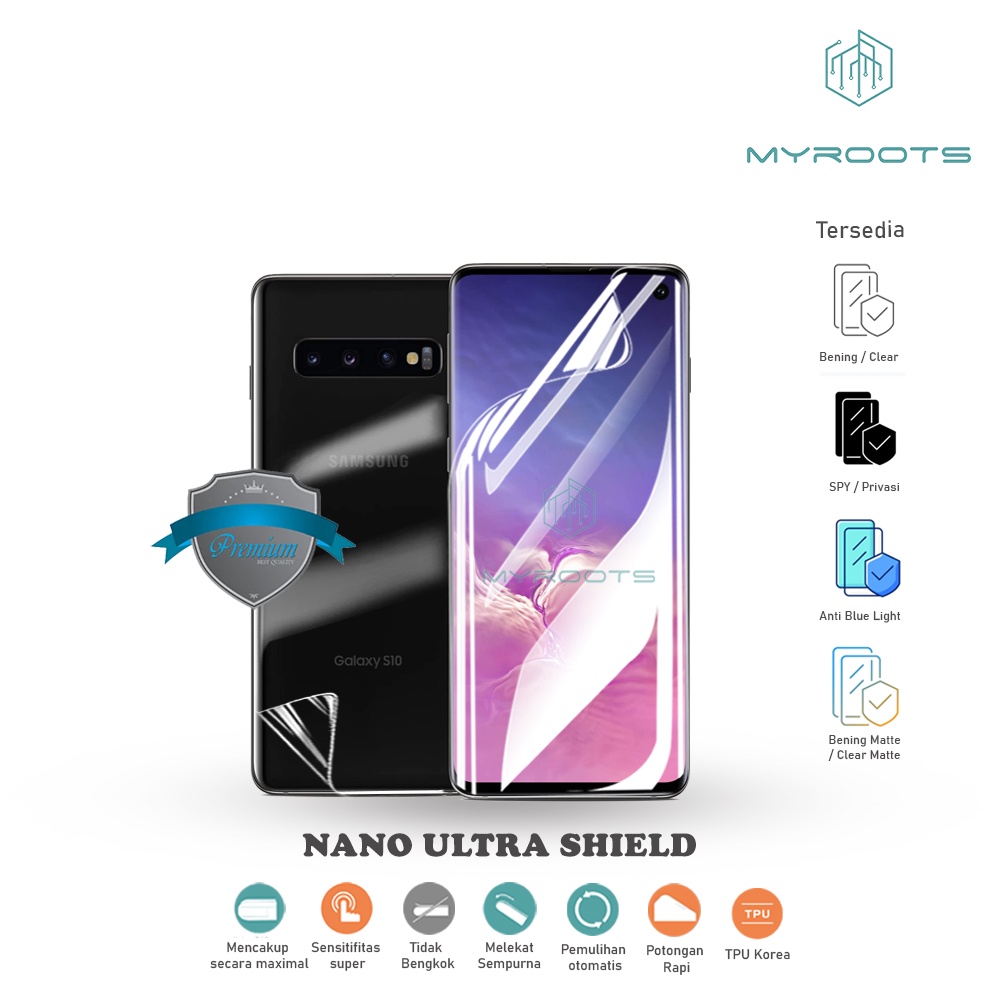 Anti Gores Jelly Hydrogel For Samsung S10 4G 5G - Full Depan belakang Anti Shock Screen Guard Protector