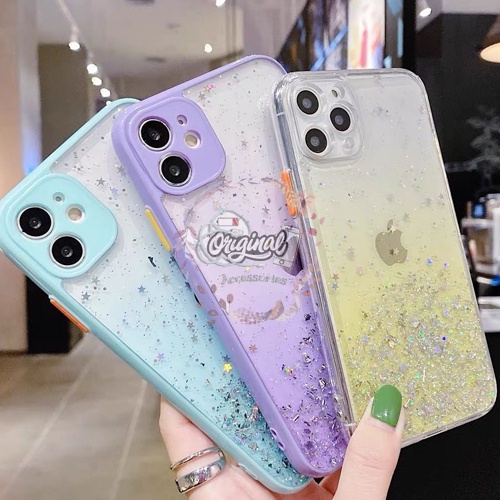 Softcase Casing Case Fuze Candy Motif Star Glitter Bling Bling Oppo A74 A92 A5 A9 2020 OR471
