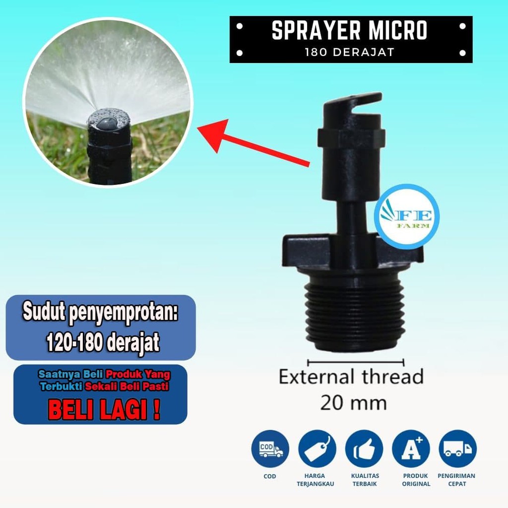 SPRINKLER SPRAYER MIKRO 180 DERAJAT ALAT SIRAM TAMAN  PERALATAN BERKEBUN FEFARM