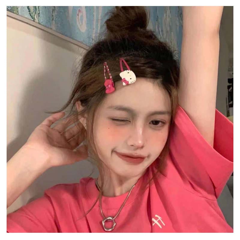 KCJ18 - Set Jepit Rambut 2Pcs Anak Perempuan Lucu Karakter Kartun Jepitan Korea