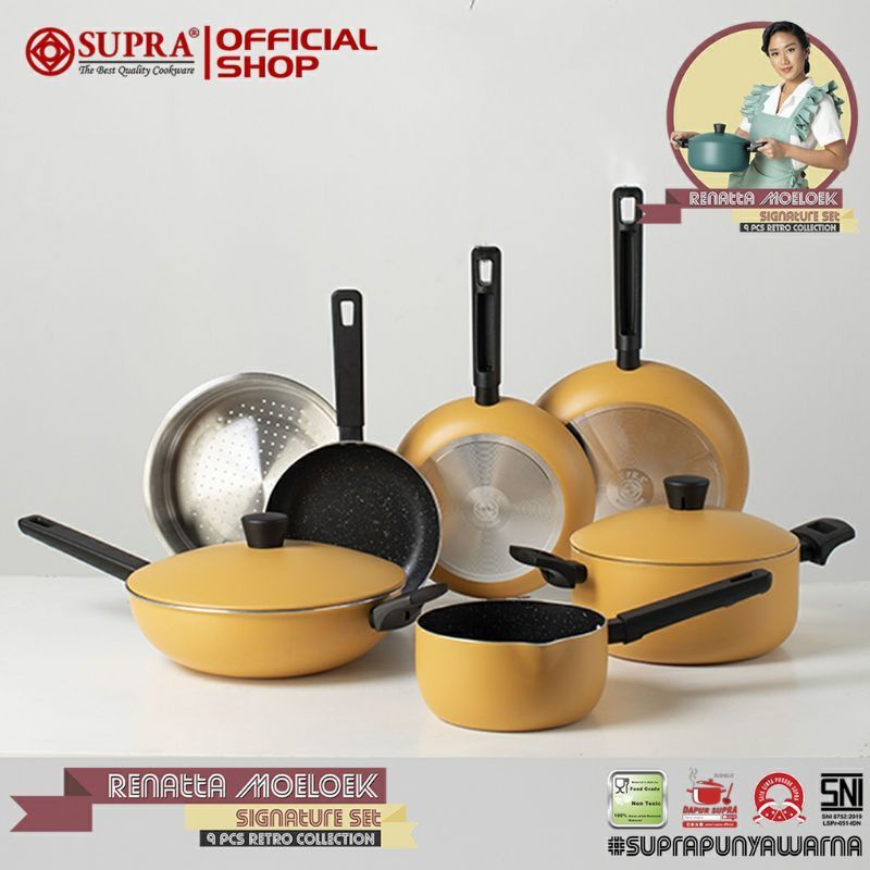 PANCI SET SUPRA RENATA MOELOEK SIGNATURE RETRO COLLECTION 9 PCS