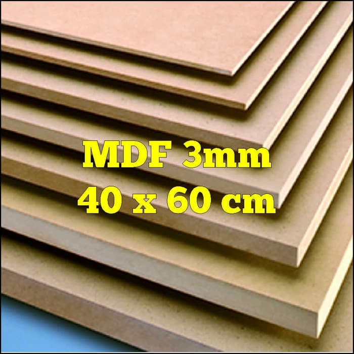 Papan Kayu Mdf 3mm 40x60cm