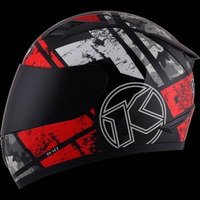 KYT R10 seri #3 BLACK WHITE RED FLUO||BLACK AQUA BLUE