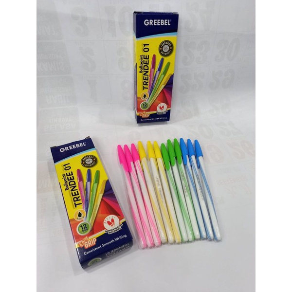 

12pc pulpen greebel trendee T-01