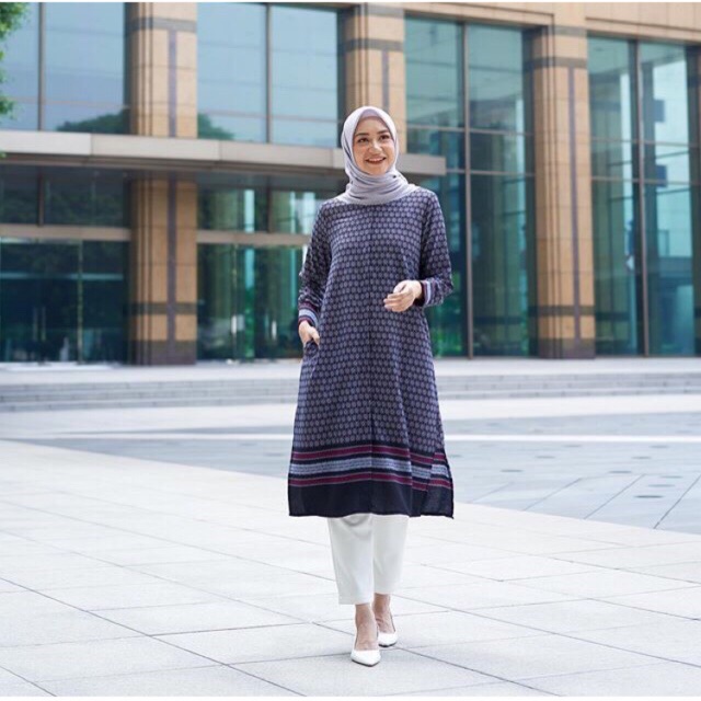 Ethnik Tunik Heaven Lights Dark Navy