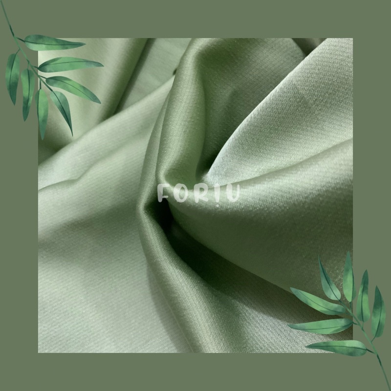 Kain Toyobo/Satin Mengkilat 1 sisi 1 doff HIJAU