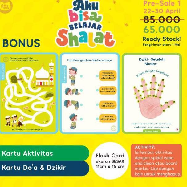 [KODE N4716] Flash Card Aku Bisa Belajar Shalat (Ready)