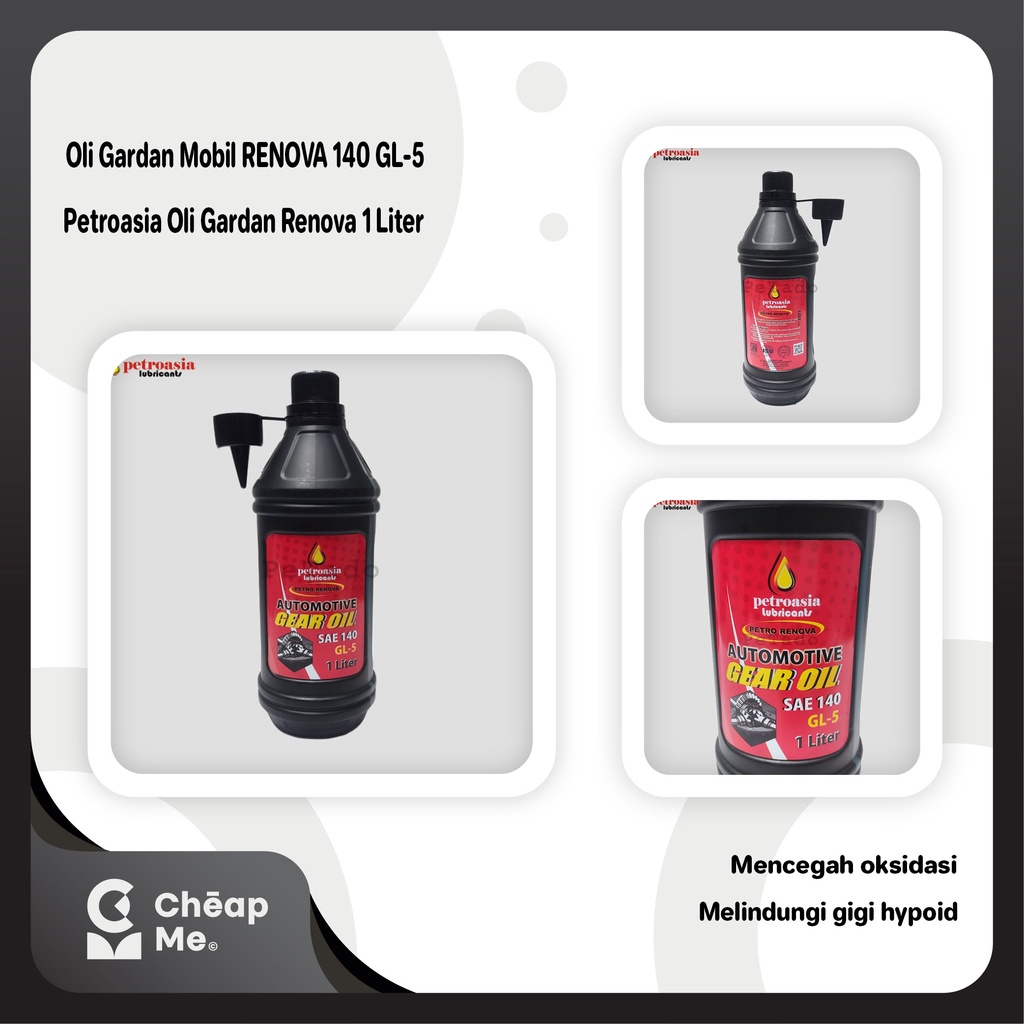 Oli Gardan Mobil RENOVA 140 GL-5 1 LITER SNI / Cairan Oli Gardan Mobil Merk Petroasia / Pelumas Oli 