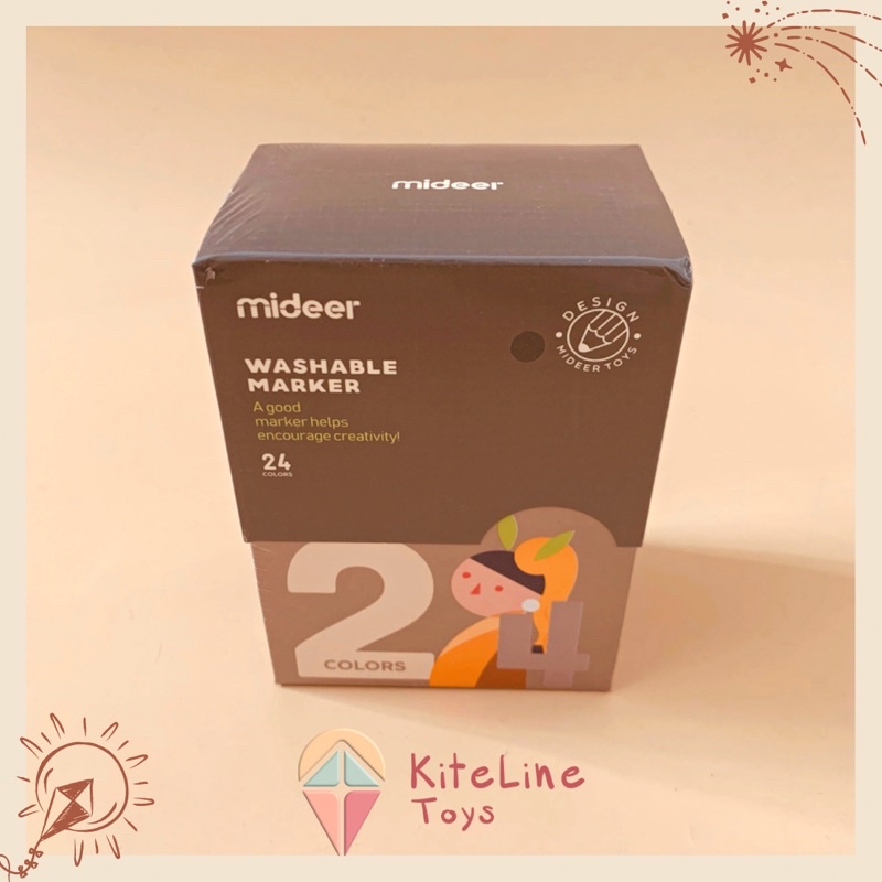 

Mideer Washable Marker 24 Colors Spidol Warna Anak Coloring Pen Paint Mainan Edukasi