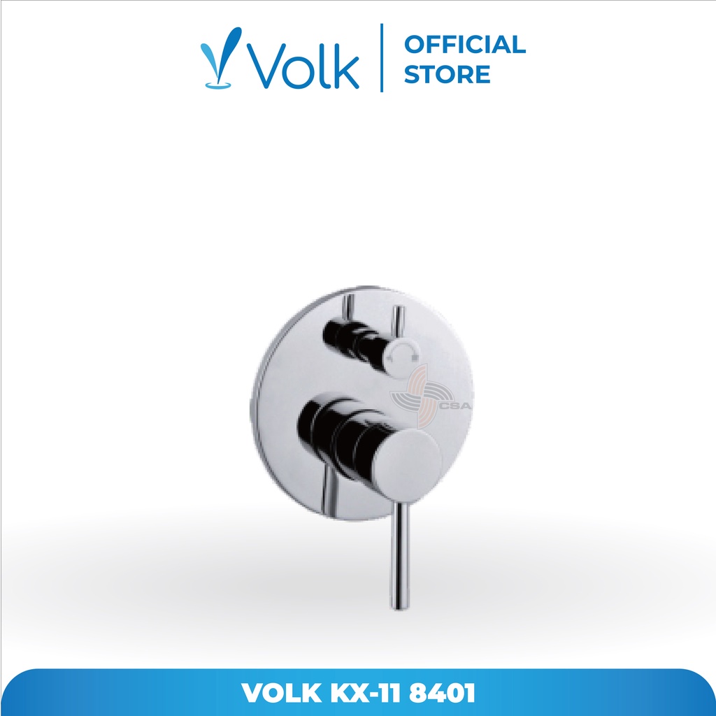 Volk Ottawa KX-11 8401 Kran Shower Tanam 2 Fungsi Kuningan / Concealed Shower Mixer with Diverter Br