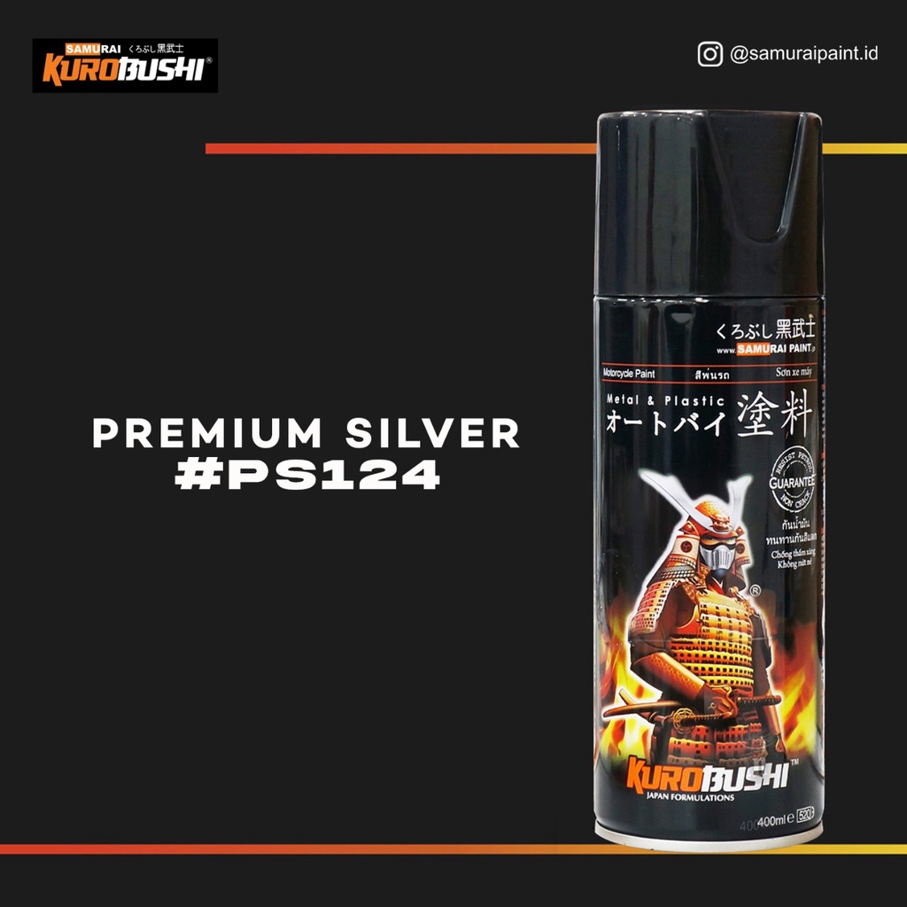 Samuraipaint, Premium Silver PS124 Cat Aerosol Kualitas Kompresor