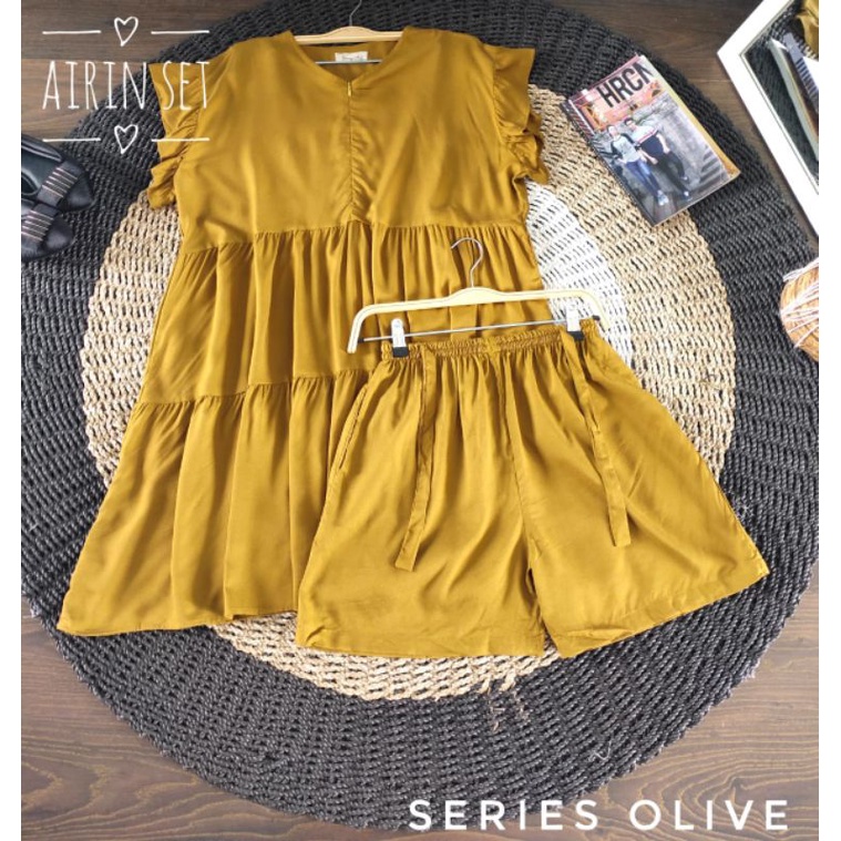 AIRIN SET PANTS POLOS PIYAMA PAJAMAS HITS RAYON POLOS BY YAYUKU BAJU TIDUR WANITA BUSUI HAMIL