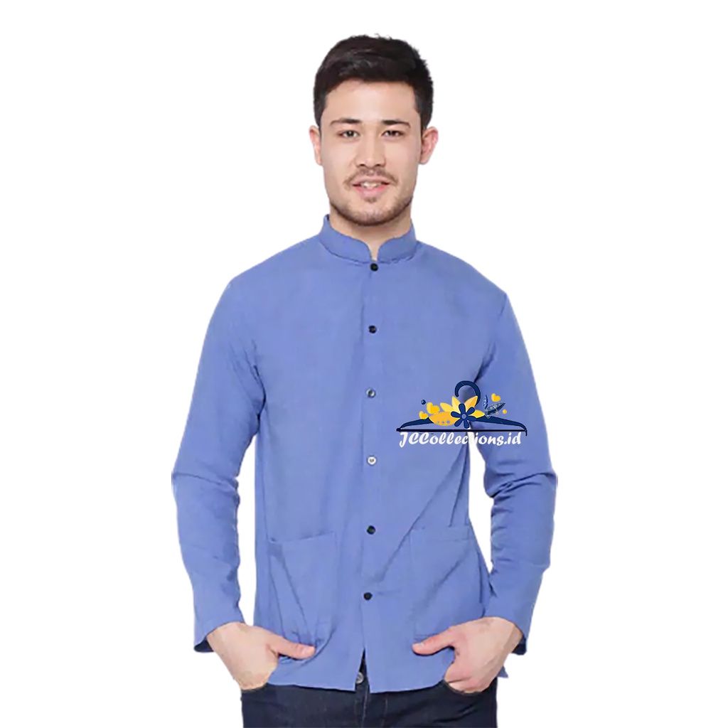 Baju Koko Pria Polos Yusuf Kemeja Koko Kekinian  - JCCollections