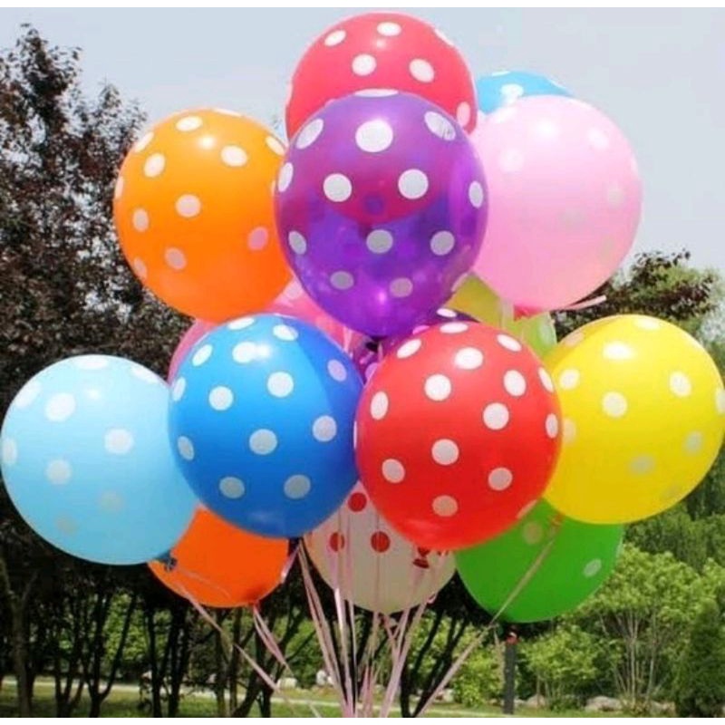 eceran Balon polkadot tebal! 12&quot; 1pcs grosir murah