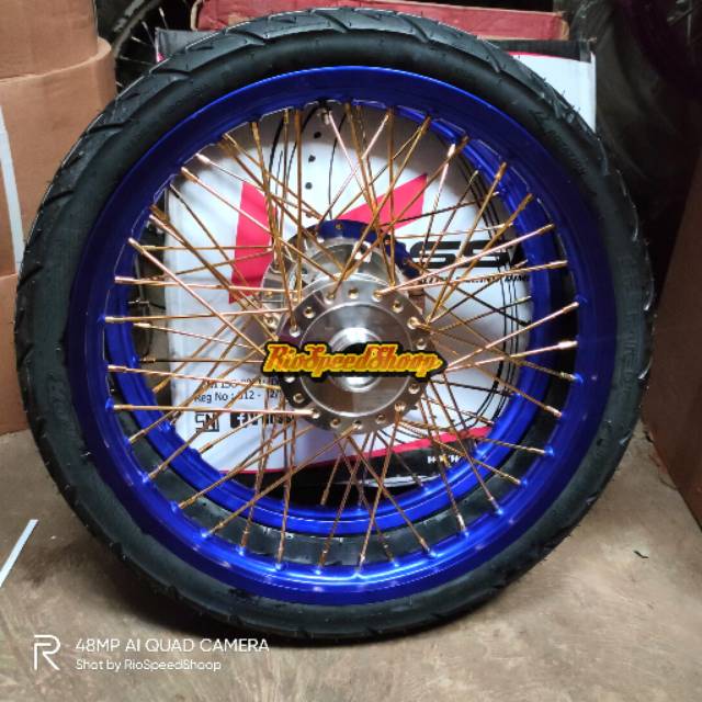 Velg Vixion New JariJari Gold Velg Biru Plus Ban
