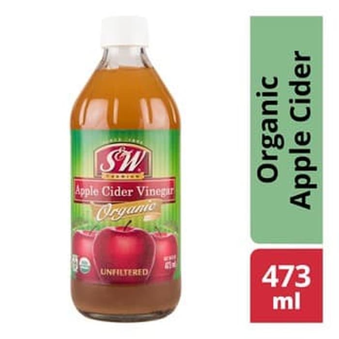 S&amp;W Organic Unfiltered Apple Cider Vinegar 473ml SW Cuka Apel Organik