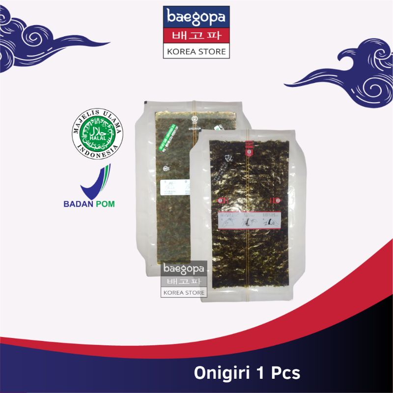 

ONIGIRI Wrapper 1 Lembar Halal │ Lembar Rumput Laut Import untuk Nasi Kepal Onigirii.