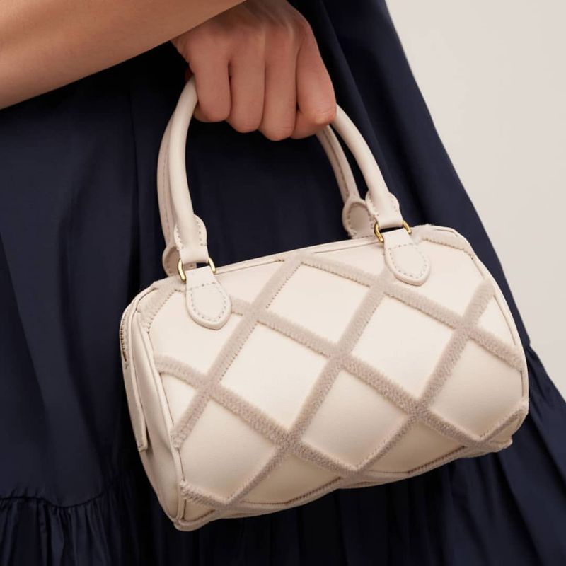 3.3 SALE | CK Cleo Criss-Cross Pattern Top Handle Bag