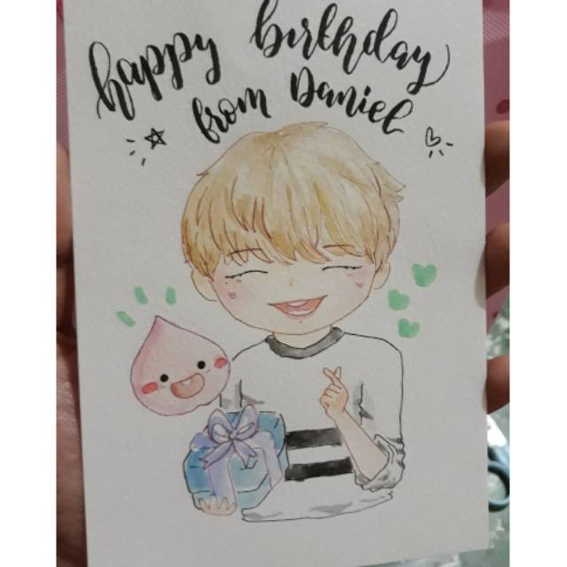 

[Jasa] Kartu Ucapan Lettering Watercolor Fanart Chibi