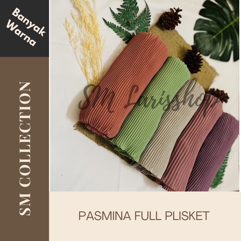 BEST SELLER Pashmina Plisket  Premium Quality Cerutty Babydoll 180 x 75 cm