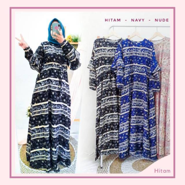 Homey dress Cantik princess Rayon Bangkok kualitas butik harga Murah