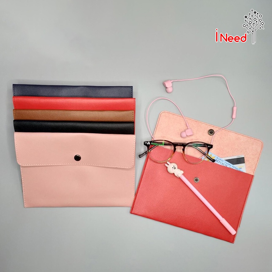 (INEED) Dompet Clutch Amplop kulit sintetis/Dompet Bentuk Amplop/Dompet Amplop