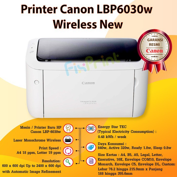 Printer Canon ImageCLASS LBP6030 LBP 6030 LBP-6030 Wireless