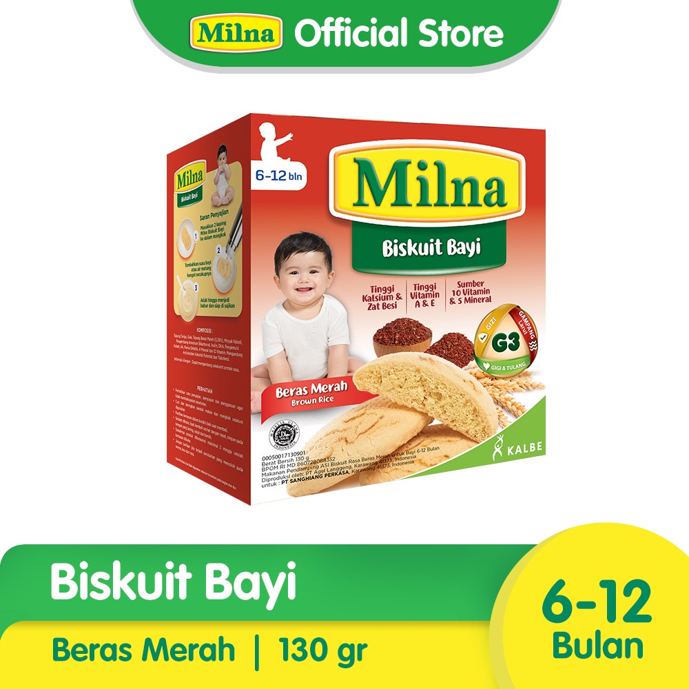 

Milna Biskuit Bayi Beras Merah 130gr