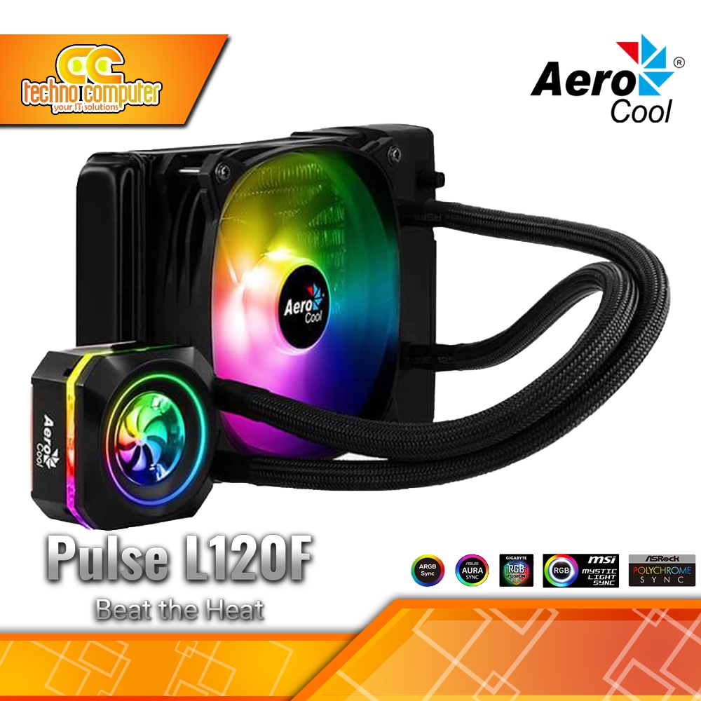 CPU COOLER AEROCOOL PULSE L120F RGB - 120mm AIO Liquid Cooler