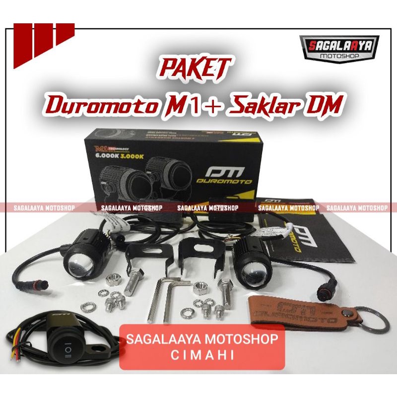 Lampu sorot duromoto M1 DM M 1 touring led kabut xmax nmax pcx cb150x + Saklar Duromoto