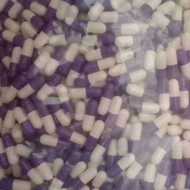 Kapsul Kosong 0  Putih Ungu Isi 1000 Kapsul