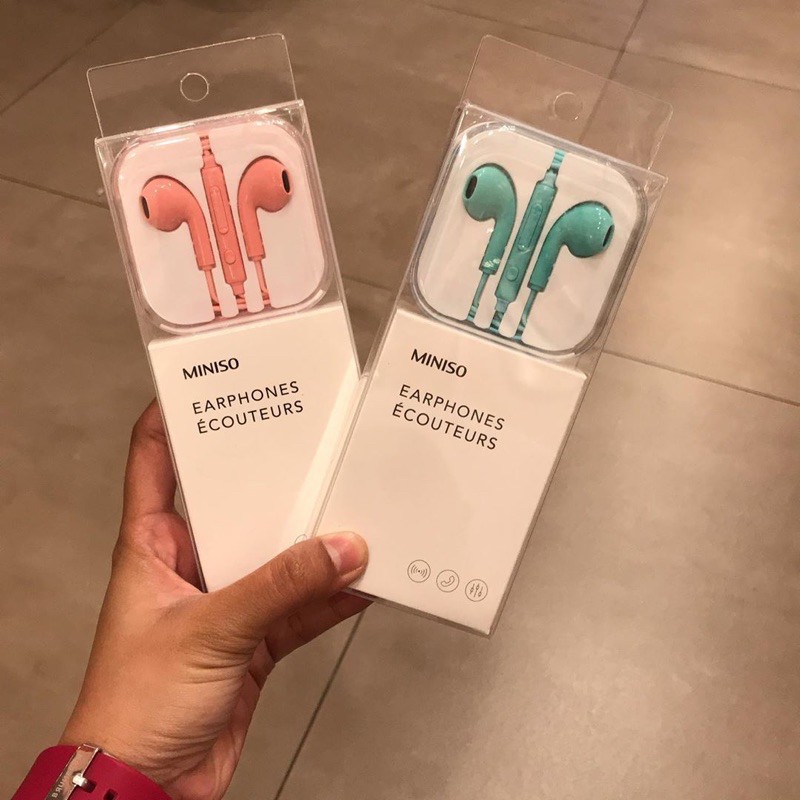 MINISO EARPHONES with MIC. earphone miniso murah ready surabaya